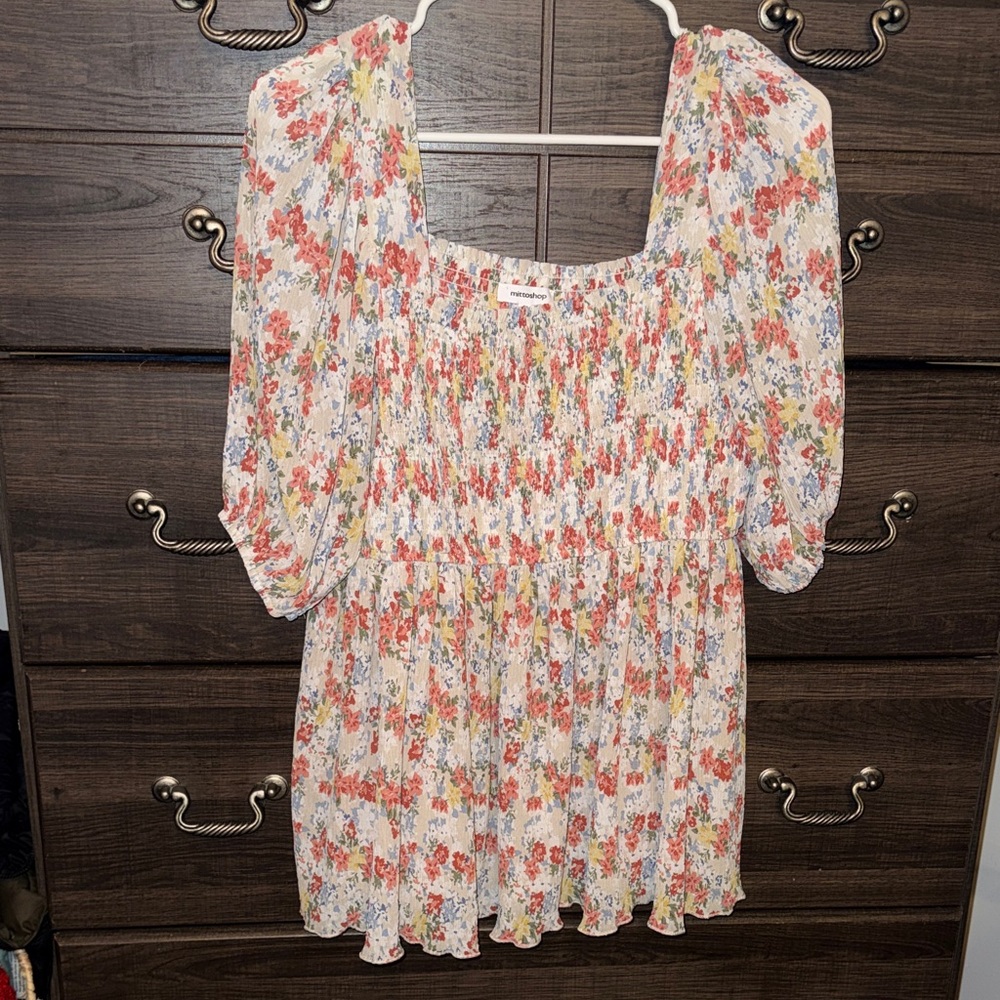 Floral Puff Sleeve Top